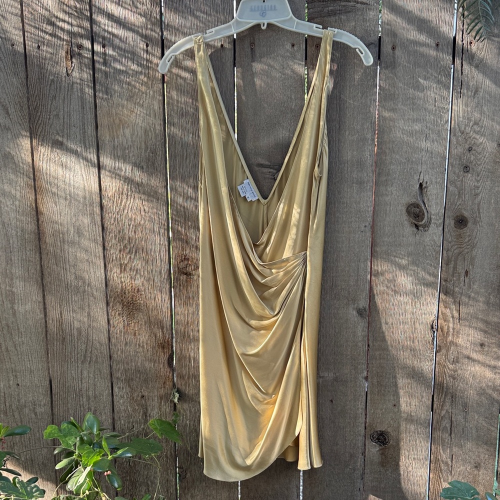 Saks Fifth Avenue Gold Silk Top